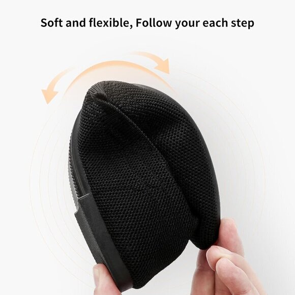 Shupua Flat Shoes Women Black Mesh Pointed Toe Slip on Ballet Comfortable Shoes - Picture 3 of 7